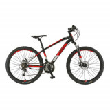 Bicicleta MTB Polar Alaska, Roti 26inch, Frane V-Brake, 21 viteze (Negru/Rosu)