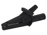 Bornă crocodil 10A neagră 600V pentru cabluri max. 9mm