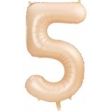 Balon folie cifra 5 blush - 100 cm