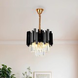 Candelabru Cristal BLOIS Petito 3xE14, Diametru 30cm, Negru, Inaltime Reglabila, Alessandro DESIGN