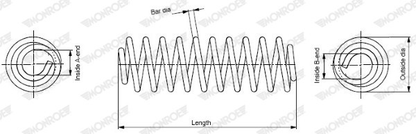 MONROE SP3983 MONROE OESpectrum SPRINGS Arc spiral