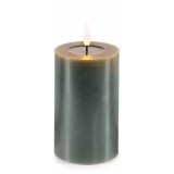 Lumanare ambientala cu led ceara verde &Oslash; 7,5 x 15 H