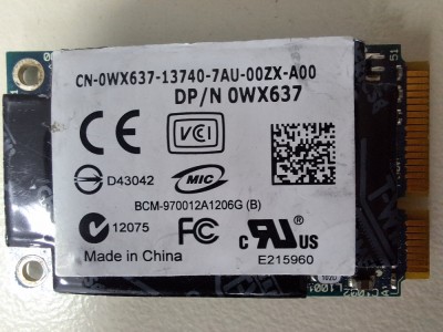 OEM Dell WX637 0WX637 Hybrid Wireless Wifi HD Decoder Mini PCI-e Card foto