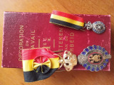 Belgia Medalia muncii Medalie + MINIATURA cutie originala F.RARA