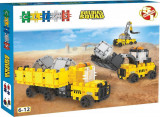 Set de construit Vehicule de constructie Clics cu 90 de piese si 32 accesorii, Clics toys