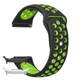 Curea silicon compatibila Samsung Galaxy Watch8 40mm, Negru/Verde