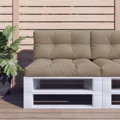 vidaXL Perne de paleți, 2 buc., gri taupe, material textil 360697