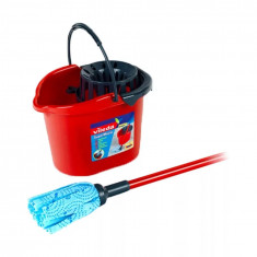 Vileda SuperMop Quick Mop Kit (găleată + coș + m&amp;acirc;ner + cap moale) foto