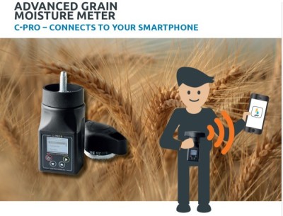 Umidometru pentru cereale digital C-PRO (Danemarca) aplicatie mobil foto