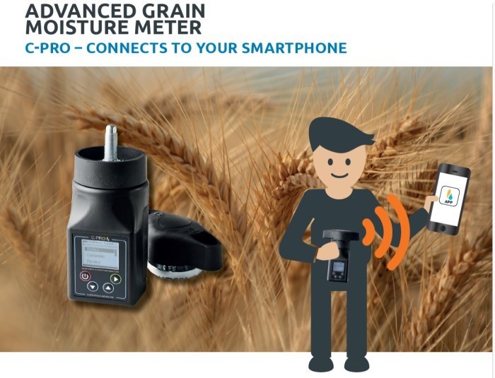 Umidometru pentru cereale digital C-PRO (Danemarca) aplicatie mobil
