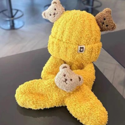 Set galben mustar pentru bebelusi - Ursuleti (Marime Disponibila: 6-9 luni foto