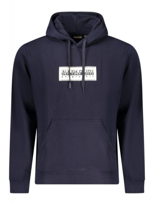 Hanorac bărbați, cu imprimeu cu logo, Regular fit, bleumarin, 2XL