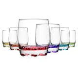 Set 48 Pahare tumbler Sticla Color 290ml Whiskey Adora CORAL ADR15
