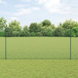 VidaXL &Icirc;ngrădire din S&acirc;rmă Sudată cu 5 U Posturi Verde 1.6x10 m Oțel