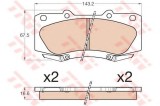 Set placute frana,frana disc TOYOTA HILUX III pick-up (KUN, TGN, LAN, GGN) (2004 - 2016) TRW GDB3534