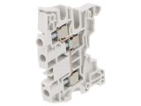 Conector de &Icirc;mbinare Șine 0,2-6mm2, 3 Borne, Gri, 6mm, TE Connectivity