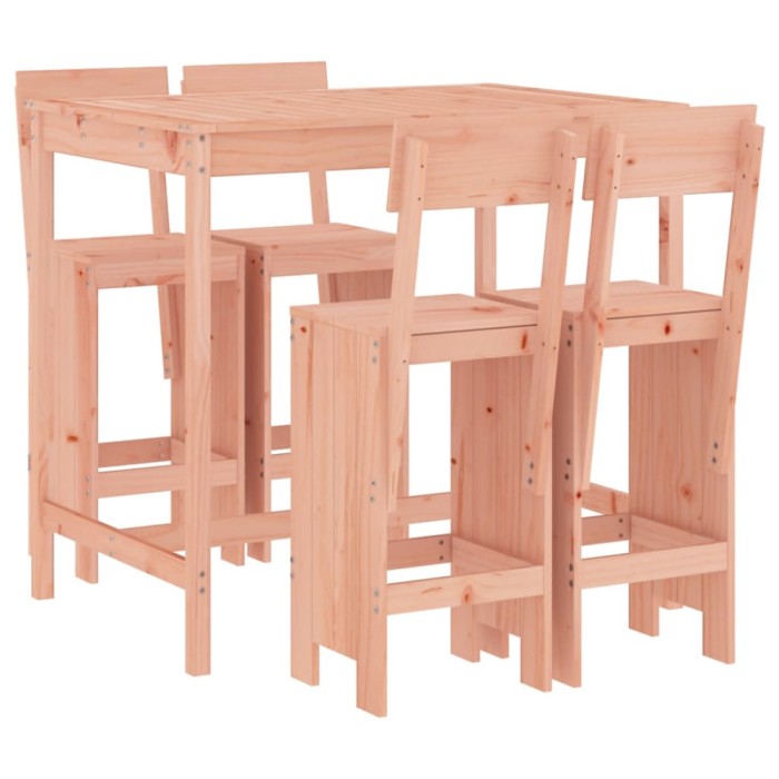 Set bar de gradina, 5 piese, lemn masiv douglas