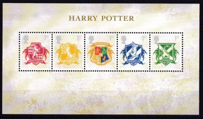 DB1 Marea Britanie 2007 Harry Potter 10 Ani de la Aparitie MS MNH foto