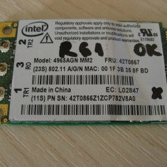 Placa wireless laptop Lenovo ThinkPad R61, Intel 4965AGN MM2, 42T0867, L02847