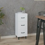 VidaXL Servantă, alb, 34,5x34x90 cm, lemn compozit