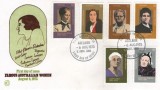 Australia 1975 - personalitati, serie pe FDC
