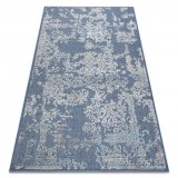 Covor Structural SOLE D3811 Ornament - țesute plate albastru / bej, 140x190 cm