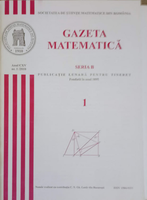 GAZETA MATEMATICA NR.1/2010, SERIA B-MARCEL TENA