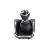 Nuca schimbator viteze cu manson, Emzone, Plastic/Piele ecologica, Compatibil cu VW, 6 viteze, Negru