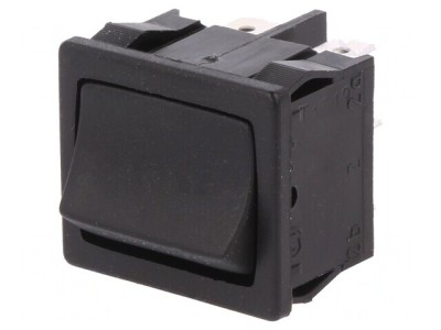 Comutator Rocker 3 Pozitii ON-OFF-ON 6A/250V Negru IP40 foto