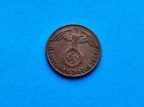 1 Pfennig 1937 lit. A -Germania-stare buna-patina