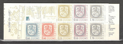 Finlanda.1987 Stema de stat carnet DF.93 foto
