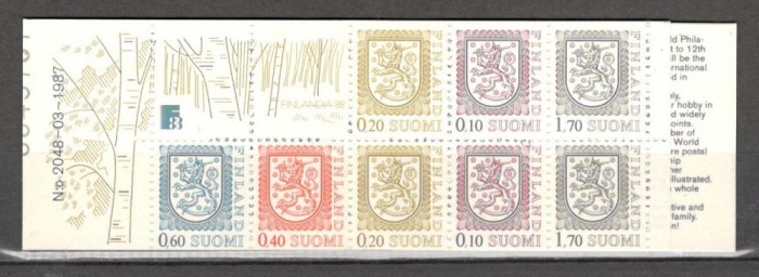 Finlanda.1987 Stema de stat carnet DF.93