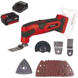 Einhell TC-MG 18 Li PXC + Starter Kit - Multicutter accesorii + Set 1 acumulator si incarcator Li-Ion 18 V 4 Ah