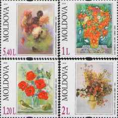 MOLDOVA 2010, Flora - Picturi, serie neuzata, MNH