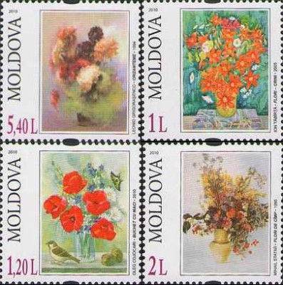 MOLDOVA 2010, Flora - Picturi, serie neuzata, MNH foto