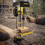 Masina de gaurit cu coloana WAINER PD4 &ndash; 9 viteze (600&ndash;2500 rpm), motor 1500W, mandrina 16 mm, 17 Kg