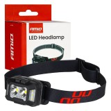 Lanternă frontală re&icirc;ncărcabilă 2xXPG+10SMD 1800mAh SUPER BRIGHT (BATT) AMIO-04668