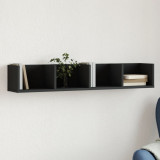 VidaXL Dulap de perete, negru, 99x18x16,5 cm, lemn compozit