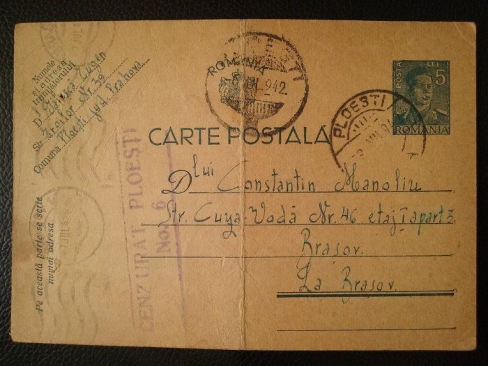 1942-C.P.circ.-CENZURAT-Ploiesti 6