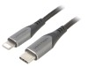 Cablu USB 2.0 Apple Lightning la USB-C 1m Negru 3A, Vention
