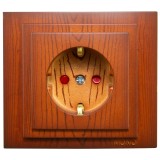 Priza schuko simpla Mono Electric Larissa, incastrata, contact de protectie, protectie copii, rama inclusa, cires