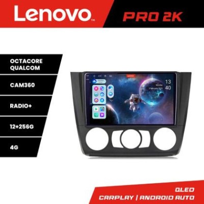 Navigatie BMW Seria 1 E87 2007-2011 clima manuala Lenovo Kit-bmw117-manual 8 core QLED 2K 12+256 360 Android Waze USB Navigatie Internet Youtub CarSto foto