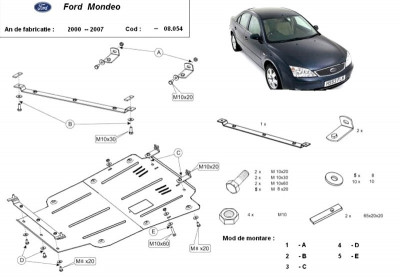 Scut motor metalic Ford Mondeo 2000-2007 foto