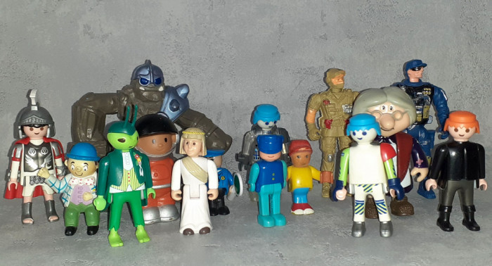 15 figurine Playmobil Duplo Rășină Soldați Bunica Polițist colectie joaca