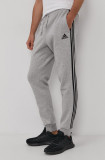 Adidas Pantaloni bărbați, culoarea gri, material neted