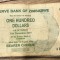 (ORIX) Zinbabwe 100 dolar dollars 2007