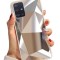 Huse telefon silicon si acril cu textura diamant Samsung Galaxy A71, Argintiu