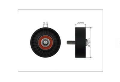 Rola ghidaj Dexwal, Seat Leon (1m1), 1999-2006, Toledo 1m, 1998-2006, Vw Bora (1j2), Golf Iv (1j1), Motor 1.4 16v, 1.6 16 V, 1.6 16v, 1.6 Fsi, foto