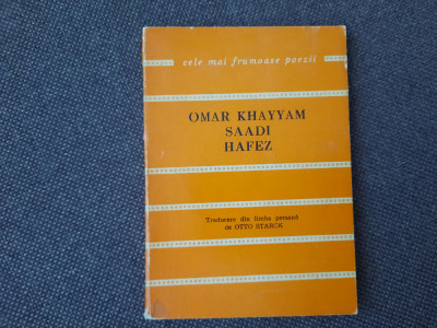 Omar Khayyam Saadi Hafez - Catrene persane foto