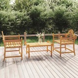 VidaXL Scaune de grădină, 2 buc., 91x62x94 cm, lemn masiv de tec